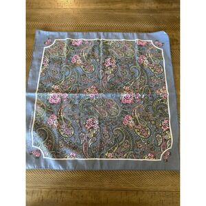 Vintage 80s/90s Floral Paisley Bandana - Cottagecore Western Boho - USA Made